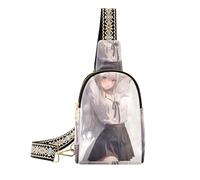 Zaino a tracolla in pelle alla moda Anime Studente Ragazza Bellezza borsa a tracolla in pelle per le donne per il