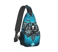 Zaino a tracolla leggero, regolabile compatibile con borse da palestra Goth Moth Dead Skull Moon, borsa a tracolla sul petto di grande capacità Daypack, borsa multiuso per esterni