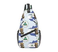 Zaino A Tracolla Nicaragua Flag Map St Michael The Archangel Angel Zaino Alla Moda Multiuso Casual Borsello Tracolla, Per Donna, Ciclismo, Lavoro