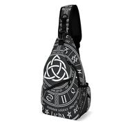 Zaino A Tracolla Pagan Wheel Of The Year Monospalla Uomo Casual Cintura Regolabile Marsupio, Per Escursionismo, Uomo, Lavoro