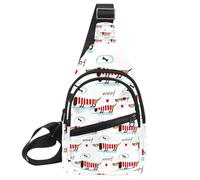 Zaino a tracolla per cani bassotto, borsa da viaggio per escursionismo, Multicolore 13, 11.8x7x1.5in/30x18x4cm