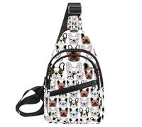 Zaino a tracolla per cani bassotto, borsa da viaggio per escursionismo, Multicolore 15., 11.8x7x1.5in/30x18x4cm