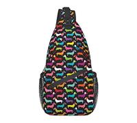 Zaino a Tracolla, per Cani Retro Bassotto, Borsa a Tracolla Multiuso Borsa da Viaggio Escursionismo Zaino Antifurto