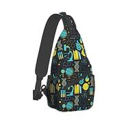 Zaino a tracolla per donna uomo, borsa a tracolla multiuso traspirante compatibile con scienza matematica fisica chimica biologia, resistente e antifurto divertente zainetto all'aperto