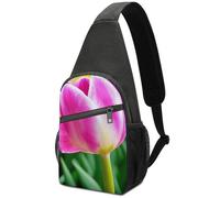 Zaino a tracolla per donne e uomini, borsa a tracolla da viaggio con dadi rossi, borsa a tracolla per escursionismo, Fiore primaverile., Taglia unica