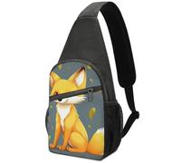 Zaino a tracolla per donne e uomini, borsa a tracolla da viaggio con margherita, borsa a tracolla per escursionismo, Volpe gialla, Taglia unica