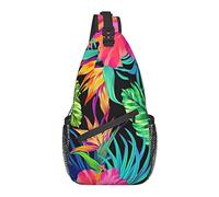 Zaino a tracolla, per foglie di palma colorate, borsa a tracolla multiuso da viaggio, da escursionismo, zaino antifurto