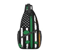 Zaino a tracolla per il giorno di San Patrizio, zaino da viaggio per escursionismo Borsa a tracolla a tracolla Lucky Shamrocks