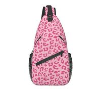 Zaino a tracolla, per leopardo ghepardo rosa, borsa a tracolla multiuso da viaggio, escursionismo, zaino antifurto