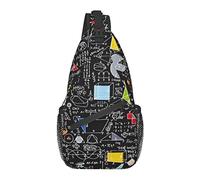 Zaino a Tracolla, per Ritorno a Scuola Algebra Nero, Borsa a Tracolla Multiuso Borsa da Viaggio Escursionismo Zaino Antifurto