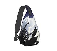 Zaino a tracolla per uomo e donna, compatibile con Starry Full Moon Wolf Zaino a tracolla per escursionismo/campeggio/corsa, zaino antifurto casual e di grande capacità