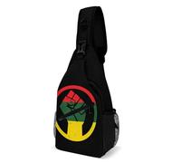 Zaino A Tracolla Piccolo Sportivo Sacchetto Del Messaggero Per Ciclismo, Running, Lavoro Black History Black Power African Pride Poliestere Sling Bag