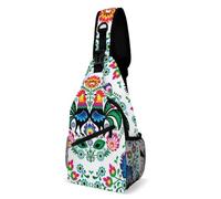 Zaino A Tracolla Polish Flower Folk Art Zaino Da Campeggio Casual Cintura Regolabile Borsa A Traversa, Per Viaggio, Uomo, Correre