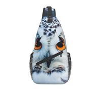 Zaino A Tracolla Snowy Owl Eyes Pacchetto Frontale A Spalla Casual Multiuso Marsupio, Per Donna, Correre, Ciclismo