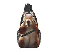 Zaino A Tracolla Squirrel Funny Animal Daypack Casual Per Uomo Cintura Regolabile Multiuso Pacchetto Da Viaggio Per Spalle, Per Ciclismo, Uomo, Correre, Escursionismo