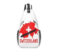 Zaino A Tracolla Switzerland Swiss Flag Map Zaino Da Campeggio Multiuso Traspirante Pacchetto Da Viaggio Per Spalle, Per Escursionismo, Viaggio, Ciclismo