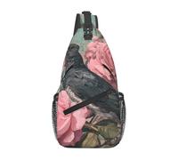 Zaino A Tracolla The Bird In The Flower Prints Monospalla Uomo Multiuso Casual Borsa A Traversa, Per Donna, Correre, Uomo, Sport All'Aperto