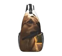 Zaino A Tracolla The Dog Standing On The Grass Under The Sunset Pacchetto Frontale A Spalla Traspirante Cintura Regolabile Borsello Tracolla, Per Viaggio, Camminare, Donna, Ciclismo