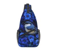 Zaino A Tracolla The Little Bird In The Blue Flower Prints Sacca Per Casse Di Fionda Multiuso Traspirante Borsa A Traversa, Per Donna, Uomo, Ciclismo, Sport All'Aperto