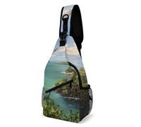 Zaino a tracolla ultraleggero, borsa a tracolla singola, borsa multiuso antifurto per campeggio all'aperto, escursionismo, ciclismo, Osprey che presenta borse tote artistiche con ali maestose e sguard