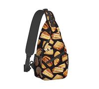 Zaino a tracolla ultraleggero Borsa da giorno sul petto Zaino antifurto multiuso per ciclismo Escursionismo Campeggio Viaggi Outdoor, Panini al formaggio alla griglia Custodia per fotocamera artisti