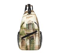 Zaino a tracolla unisex con stampa e ramo d'ulivo romano, stile antico, per donne e uomini, per escursioni e viaggi