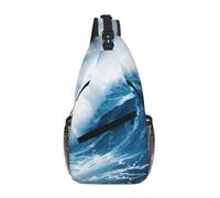 Zaino a tracolla unisex con stampa HD Big Ocean Wave, per donne e uomini, per escursioni e viaggi