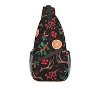 Zaino A Tracolla Vintage Holly And Fruit Sacca Per Casse Di Fionda Cintura Regolabile Casual Borsa A Traversa, Per Routine Di Fitness, Viaggio, Donna
