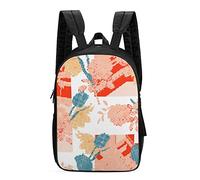 Zaino Abstract Florals Pattern Printed Zaino Da Scuola Resistente Daypack Leggero Zainetto Per Campeggio Notebook Viaggio