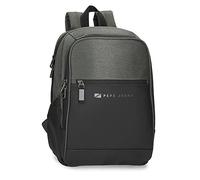 Zaino adattabile per laptop Pepe Jeans Jarvis verde 25x37x10 cm Poliestere con dettagli in finta pelle