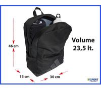 Zaino ADIDAS Zainetto da Uomo per Scuola Lavoro Viaggio Sportivo Porta PC Nero