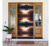 zaino aereo -Festive porta Banner con corda, copertura per porta riutilizzabile per feste per Halloween Natale, regalo decorativo esterno in poliestere