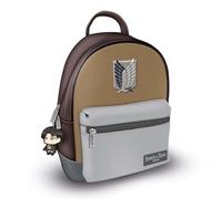 Zaino alla moda Attack on Titan, stagione 3, in finta pelle, fodera unica, accessorio con cerniera abbinata, spaziose tasche interne ed esterne, elegante e leggero, perfetto per qualsiasi fan di