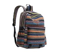Zaino alla moda e funzionale stile etnico borsa da scuola borse per libri per adulti ideale per spostamenti quotidiani e avventura borsa a tracolla da donna, Blu