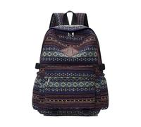 Zaino alla moda e funzionale stile etnico borsa da scuola borse per libri per adulti ideale per spostamenti quotidiani e avventura borsa a tracolla da donna, A