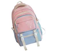 Zaino alla moda giapponese per ragazzi e ragazze, in nylon, grande capacità, per scuola e viaggi, zaino per laptop, Rosa Blu, Bohemian