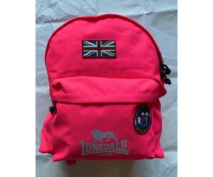Zaino Americano LONSDALE colore rosa 24L con tasca interna con cerniera e ampia