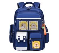 Zaino animale di grande capacità per i bambini Borsa pratica e traspirante del libro di scuola con lo zaino dei bambini della cinghia regolabile comoda, Blu, One Size