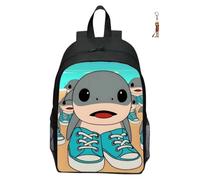 Zaino anime italiano con portachiavi, 40,6 cm stampato in 3D borse scolastiche per studenti delle scuole elementari e medie e fan del gioco regalo di compleanno per adolescenti., B, 18in