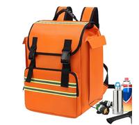 Zaino antincendio arancione - Zaino antincendio in tessuto Oxford di grande capacità e tasche multiple zaino scuola ignifugo | zaino scuola con chiusura lampo multifunzionale portatile outdoor,