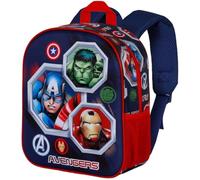 Zaino Asilo 3D Avengers Marvel 31 cm con Tasca Laterale e Charm