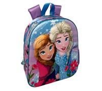 Zaino Asilo 3D Frozen Disney Elsa e Anna 31 cm con Tasca Laterale