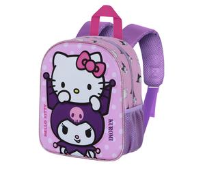 ZAINO ASILO 3D KUROMI E HELLO KITTY BORSA 31 CM PER SCUOLA MATERNA TEMPO LIBERO