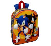 ZAINO ASILO 3D SONIC E SHADOW BORSA 31 CM PER SCUOLA MATERNA O TEMPO LIBERO