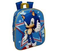 ZAINO ASILO 3D SONIC THE HEDGEHOG BORSA 31 CM PER SCUOLA MATERNA O TEMPO LIBERO