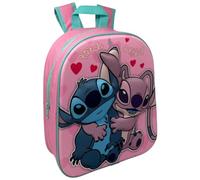 Zaino Asilo 3D Stitch e Angel Disney 32 cm con Spallacci Imbottiti