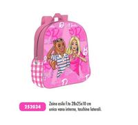 ZAINO ASILO BARBIE FRONTALE GOMMATO ORIGINALE SCUOLA MATERNA BIMBA