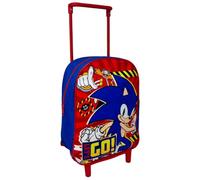 Zaino asilo con trolley Sonic borsa scuola con manico allungabile per bambini