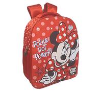 Zaino Asilo Minnie Mouse, Disney, con pattina magnetica intercambiabile, borsa, scuola, tempo libero, passeggio, mare, 28 x 22 x 10 cm, rosso- 1000E2896792
