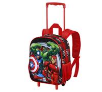 Marvel Avengers Almighty-Zainetto 3D con Ruote Piccolo, Rosso, 26 x 34 cm, Capacità 7 L